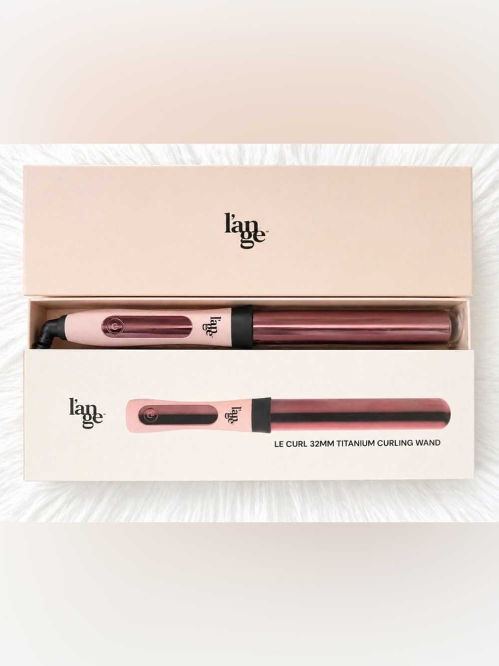 New L’ange Le Curl 32mm Titanium Curling Wand Pink